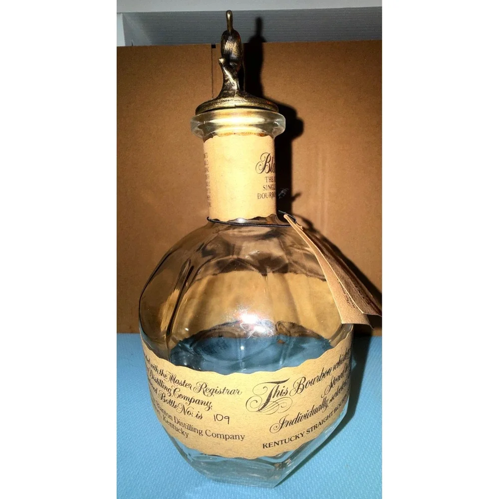 Blanton's Bourbon Empty Bottle 750ml Clear Excellent Horse Stopper Letter A